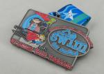 6th Annual Youth Triathlon Ribbon Medals , Full Color Printing Ribbon With Long