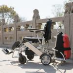 6km/H Disabled Electric Wheelchair Aluminum Frame 100kg Load