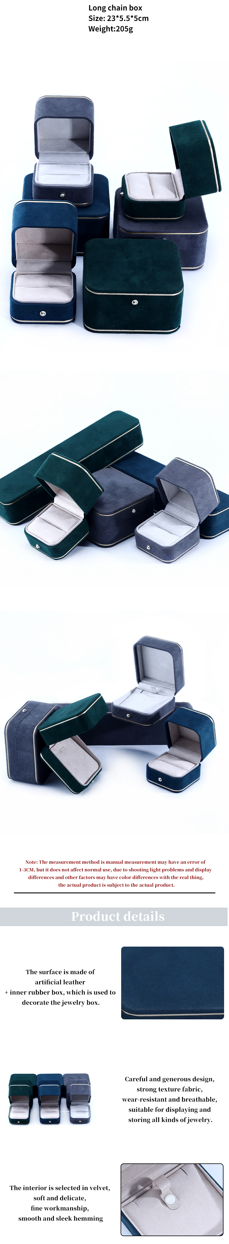 Rectangle Velvet Jewelry Box For Handmade Bracelets And Rings In 2023 Luxury Packaging