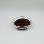 Clear Luxury Glass Bath Accessories Round Shape With Wood Pump Head Hand Soap