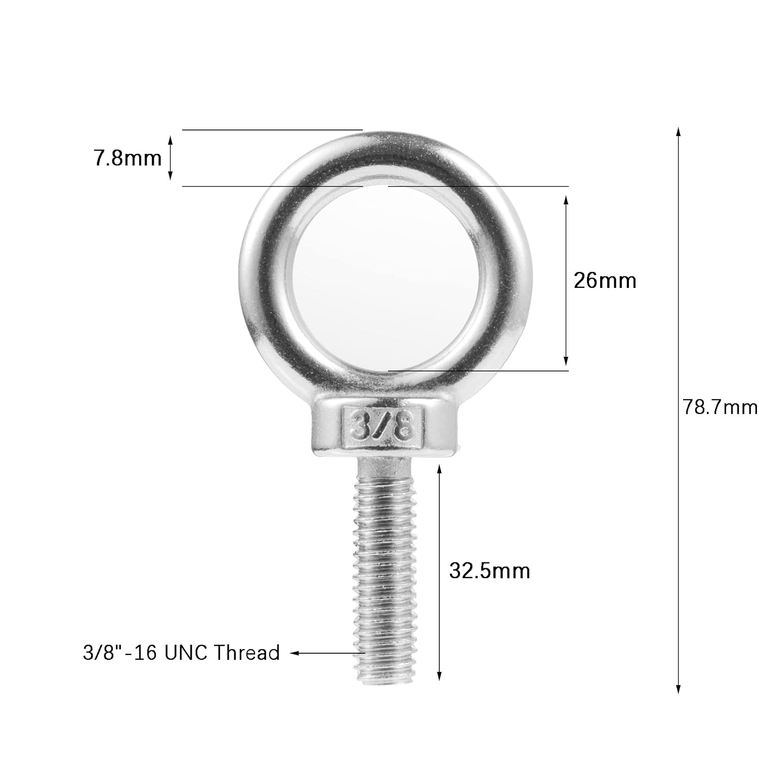 JIS Standard Stainless Steel 304/316 DIN580 Lifting Eye Bolt for Lifting Purposes
