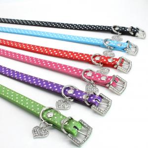 Wholesale Fashion Dog Collars And Leashes Leather PU Material Customized Color 22g - 48g Weight from china suppliers