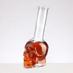 Glass Collar 300ml/500ml Longneck Skull Wine Bottle for Decorative in Colors