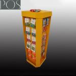 Four faces hook displays shelf for hanging pens