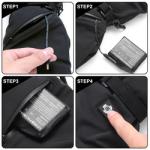 7.4V Battery Rechargeable Heated Gloves Black Winter Snow Proof