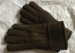 Customized Size Black Shearling Mittens Warm Soft With 100% Australia Sheepskin