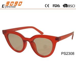 Wholesale Lady's fashionable plastic sunglasses with 100% UV protection lens.metal hinge,as a gift for girlfriend from china suppliers