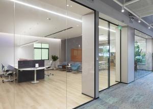 Wholesale Custom Frameless Glass Partition Full Clear Vision Wall Sound Insulation 45-48dB from china suppliers