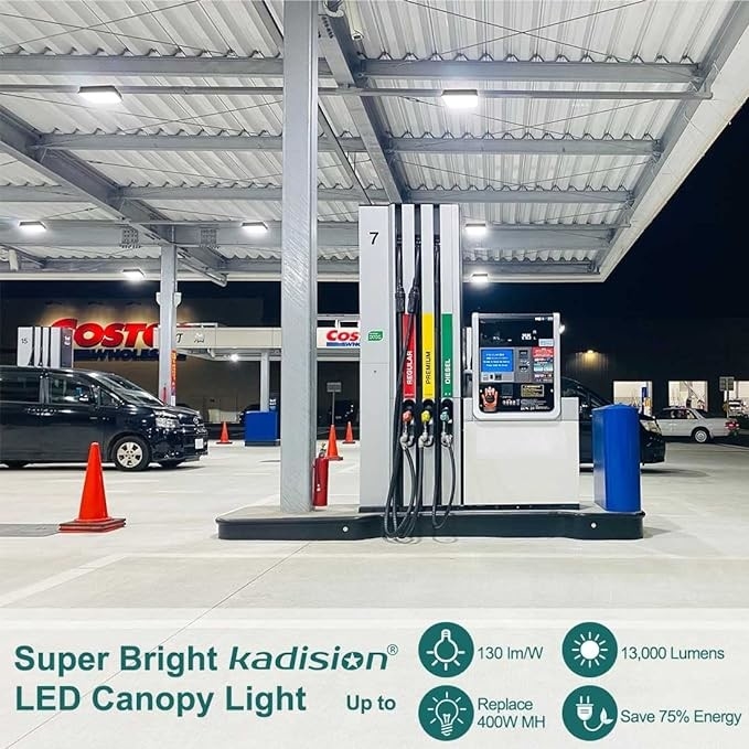 Round Pole / Surface Mount Canopy Light , Aluminum LED Garage Shop Lights