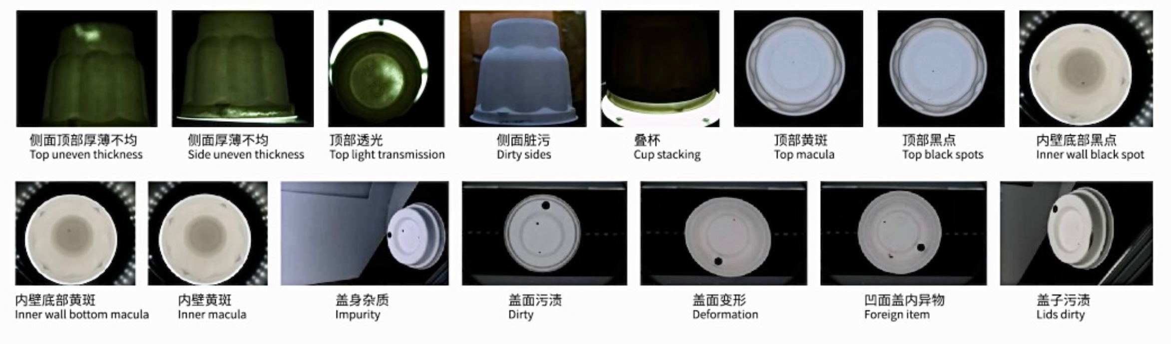 High Precision (0.1mm) 360° Detection Area High Speed (300pcs/min) AI Vision Inspection Machine for IML Cup/Label Print