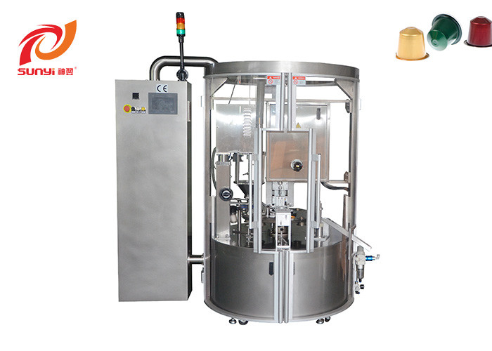 SKP-1N Rotary Aluminum Nespresso Coffee Capsule Filling Sealing Machine