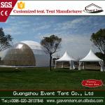 White Tear Resistant Inflatable Geodesic Dome Tent Steel Frame Tent Dia 4-60m