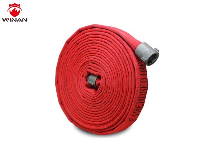 1 1/2" X 50' Double Jacket Fire Hose Alum NH Couplings EPDM Rubber Linner