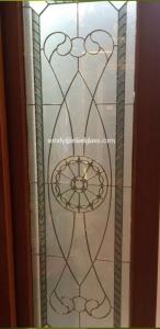 Wholesale brass caming stained glass panel for wooden door 1&quot; thickness from china suppliers