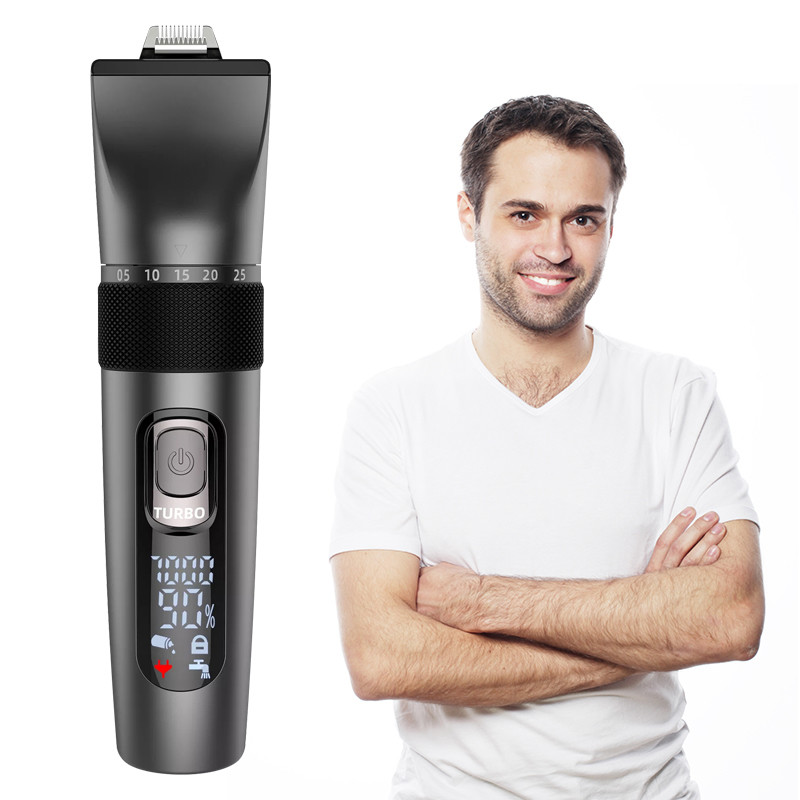 LCD Display 8W Electric Hair Trimmer , 600MAH Men Professional Hair Clippers