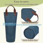 Single Wine Gift Tote Bag, Insulated Padded Thermal Wine Bottle Carrying Cooler