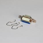 2.16mm pitch Black / Blue 50 Pin Centronic Solder Female Connector With Bail