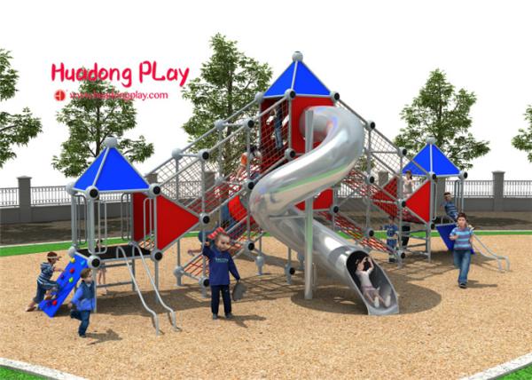 Big Stainless Steel Tube Children'S Climbing Structures For Amusement Park