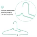 Seamless Thick Plastic Hangers Green Plastic Hangers Without Notches