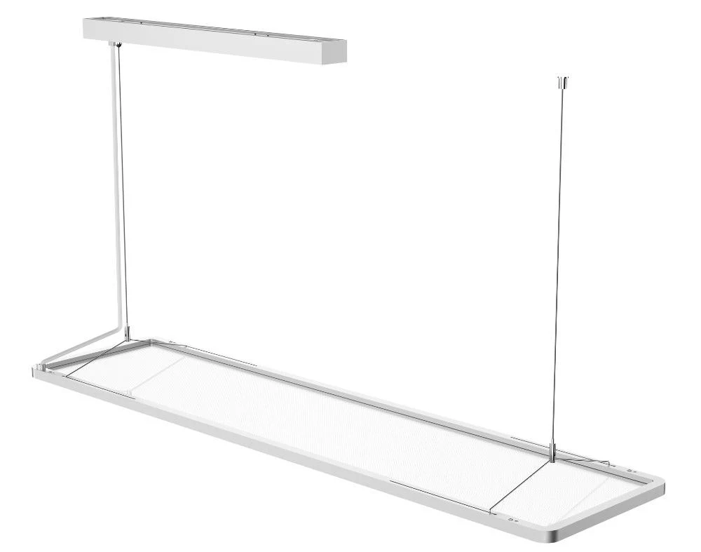 OEM ODM Mirrow Round Corner Hanging Commericial Residential High End Class Anti Glare 4FT 5FT 50W 60W Dali Dimmable LED Pendent Lamp LED Panel Light for Office