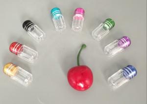 Wholesale 14mm 2ml Single Pill Container PS Plastic Bottle With Metal Cap from china suppliers