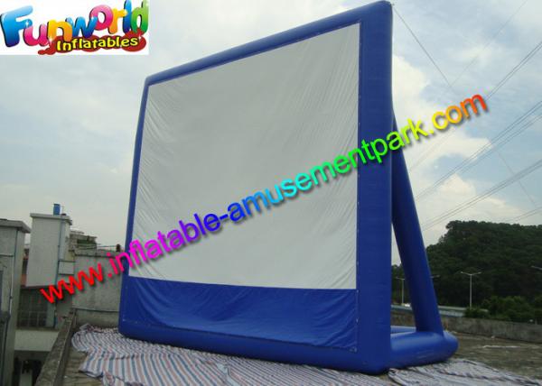 Quality 11 x 10 Dark Blue Inflatable Movie Screen , Inflatable Projector Screens / Theater for sale