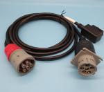 Deutsch 6 Pin J1708 Female to Right Angle OBD2 OBDII Female and 6-Pin Male