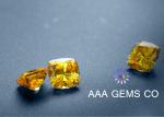 10 MM Grade G Or H Colored Yellow Moissanite Cushion Cut Moissanite