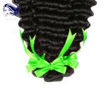 Real Virgin Indian Hair Extensions with Clips , Indian Deep Wave Virgin Hair
