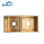 SUS201 304 Stainless Steel Double Bowl Topmount Kitchen Sink Commercial