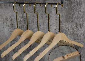 Wholesale Customized Luxury Wooden Garment Hangers , Heavy Duty Flat Wooden Hangers from china suppliers