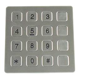Wholesale Vandal Resistant Phone Keyboard , Stainless Steel Keypad With 16 Keys from china suppliers