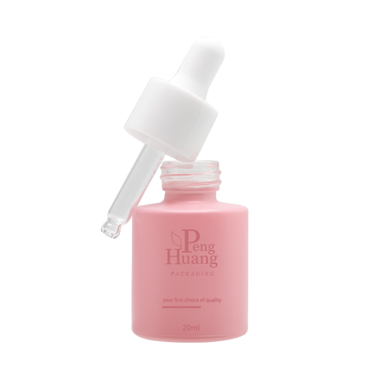 30ml 20ml 15ml Pink Cosmetic Glass Bottle Set Glass Dropper Bottle