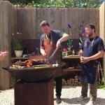 Customized Large Fire Pit Table Garden Decor Steel BBQ Grill