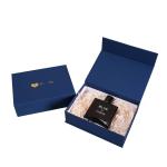 Navy Blue Custom Luxury Cosmetic Packaging Gift Boxes For Perfume Glass Bottle