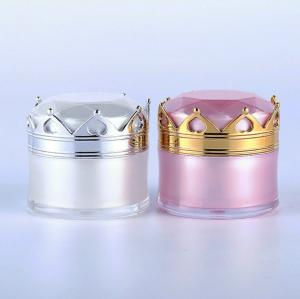 Wholesale Crown Cosmetics Cream Empty Jars With Gold Lids 5g 10g 15g from china suppliers