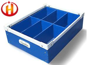 Wholesale Blue Shock Resistant Corrugated Plastic Box With Dividers 3mm Thickness from china suppliers