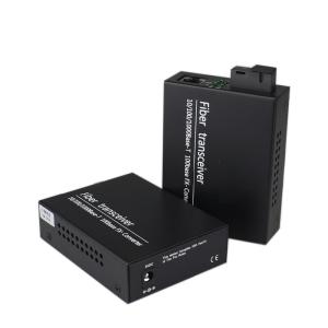 Wholesale Fiber optic 10/100 / 1000M media converter Fast Ethernet optical transceiver 1000Mbps SC 25KM from china suppliers