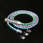 Flowing Light LED Magnetic Charging Cable Multi Colored For All Mobilephone