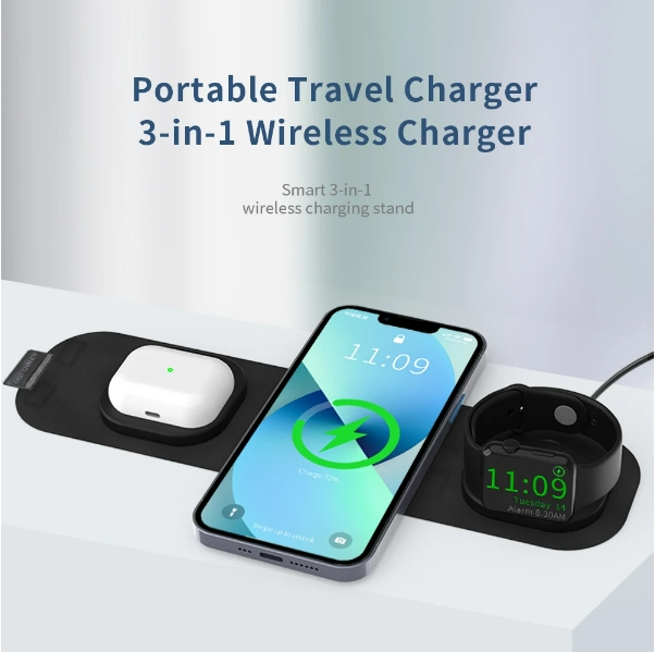 15W Multifunctional Magnetic Wireless Charger for iPhone 15 Promax Logo Customization