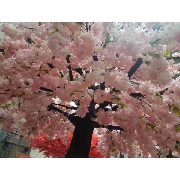 Anti - Wind Vivid Outdoor Artificial Cherry Blossom Tree 4m Height 3m Width