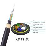 PE Jacket 2-144 Core Flexible Armored Cable ADSS Loose Tube Fiber Optic Cable ,