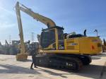 Used Komatsu PC220 With Reach Boom Excavator Long Arm Excavator