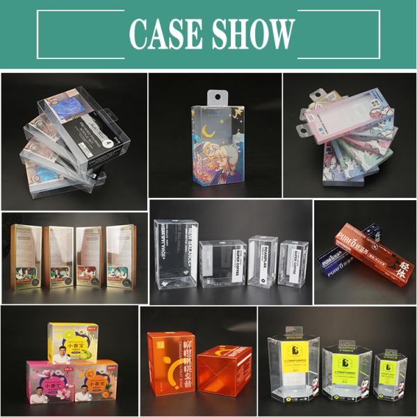 clear Acetate Plastic Box case Packaging Small Custom Pet Pvc pp Foldable Plastic Packing Box