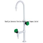 Flexible Gooseneck Lab Sink Faucets Panel Mounted Detachable Brass Serrated