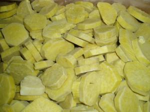 Wholesale Frozen Blanched Sweet Potato Slice, diameter 4-8 cm, thickness 1.0 cm from china suppliers