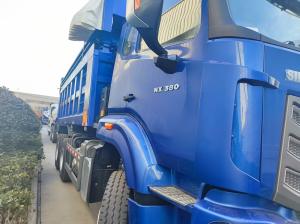 Wholesale Powerful Versatile HOWO 6x4 380HP Blue Dump Truck With 20CBM Square Cargo Box And Waterproof Tarp Flip Cove from china suppliers