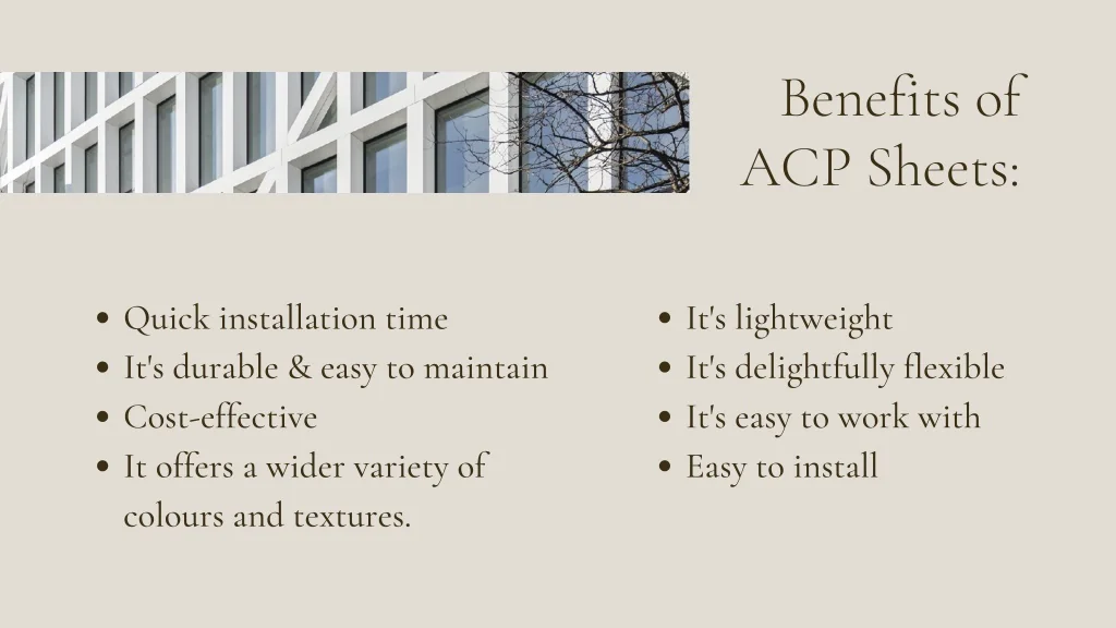 4MM 1.22 X 2.44m PE Aluminium Composite Panels (ACP) Panel Thickness: 5–6 Mm Core Material: 100% Solid Polypropylene (PP)