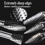 3mm 6mm Tungsten Steel Yg8 Carbide Rotary Burr For Wood Sphere Concave Cutter