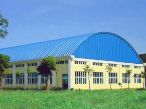 Wholesale Arch Roof Metal Warehouse Buildings / Curve Large Span Steel Structures Framing from china suppliers